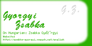 gyorgyi zsabka business card